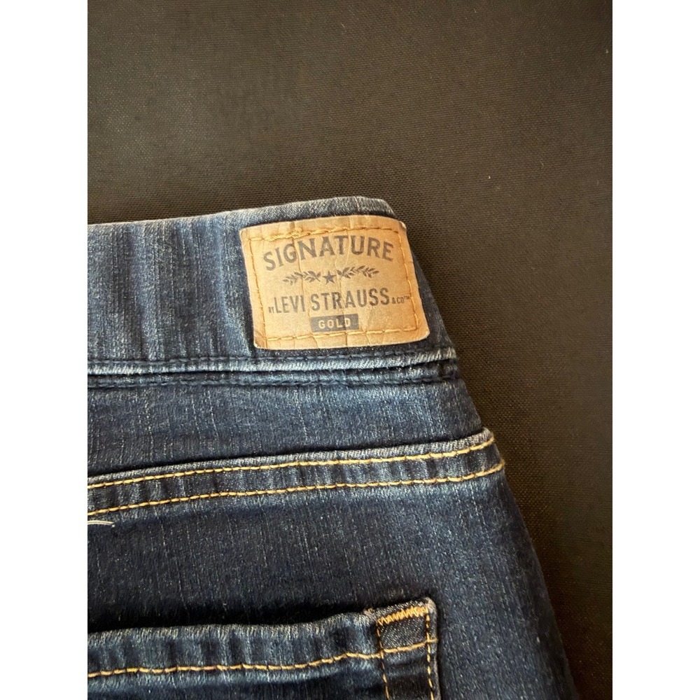 Signature Levi Strauss Gold Totally Shaping Pull On Skinny Jeans Dark Wash Mens